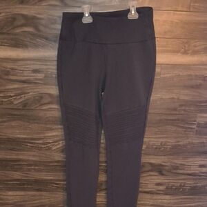 Parasuco Charcoal Gray High-Waisted Moto Leggings - Size Small